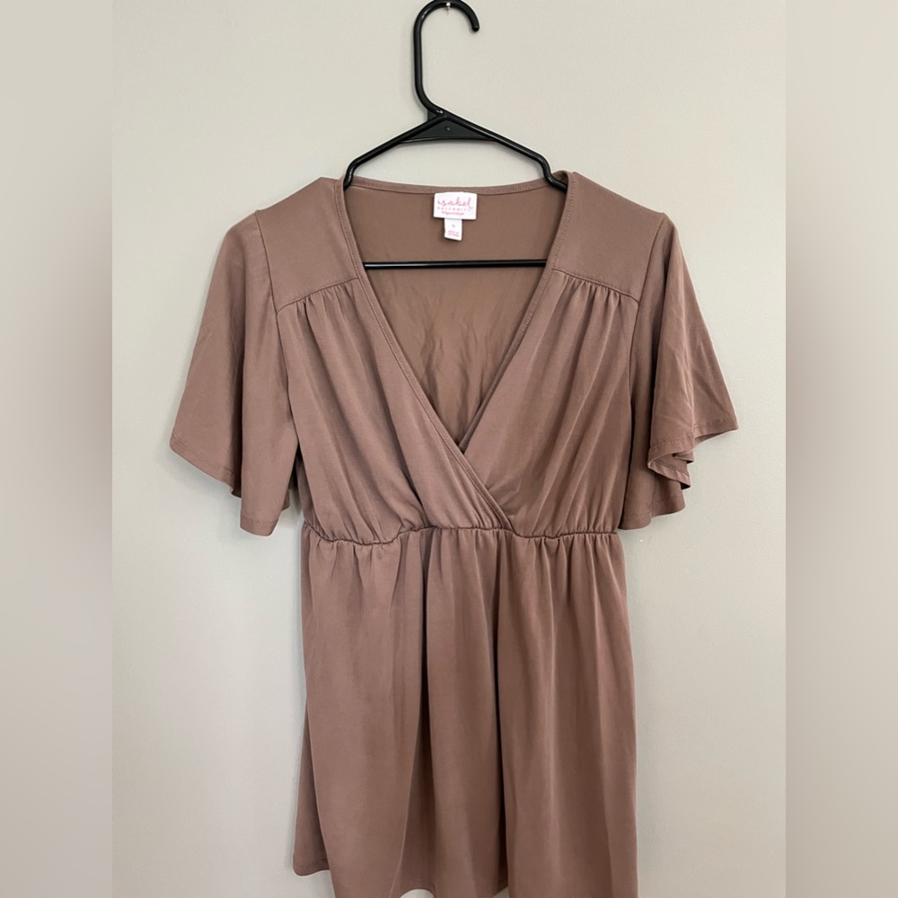 Isabel Maternity Flutter Sleeve Top